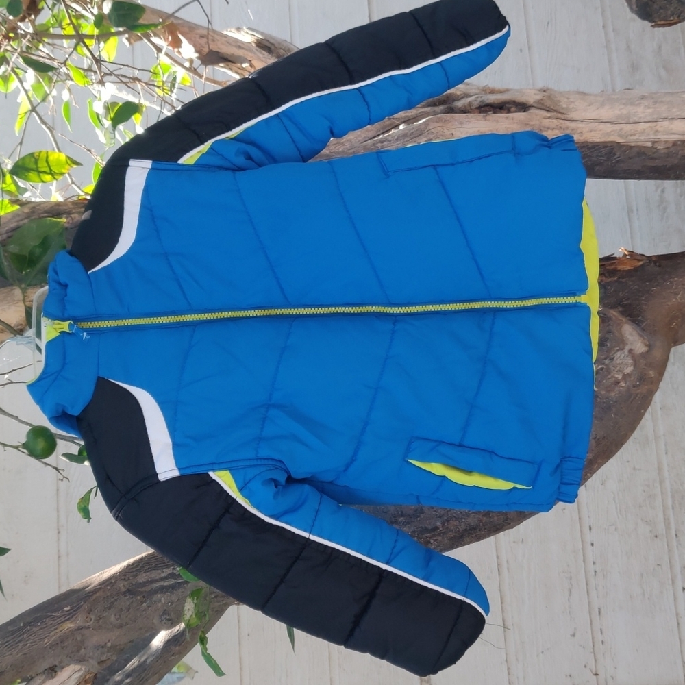 Kids Blue and Black Puffer Jacket